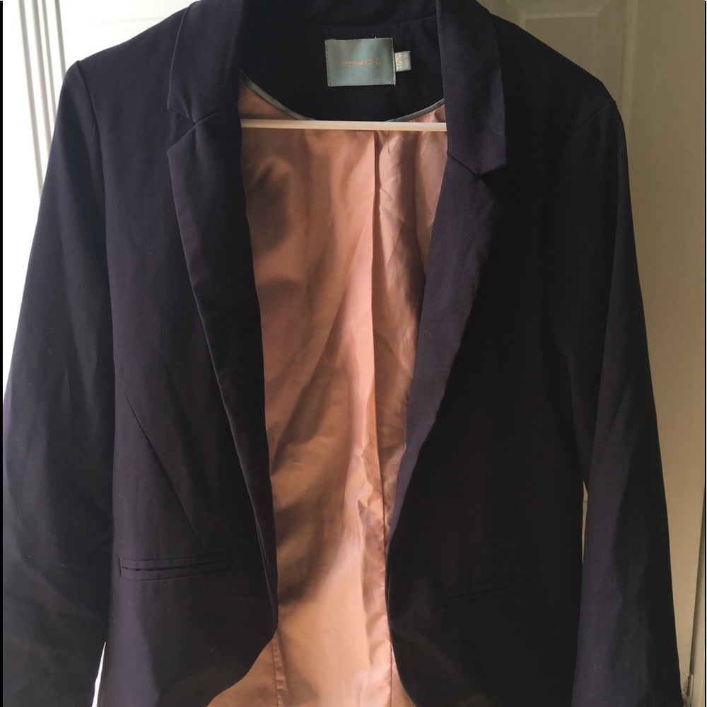 Anthropologie Skies Are Blue Navy Blazer